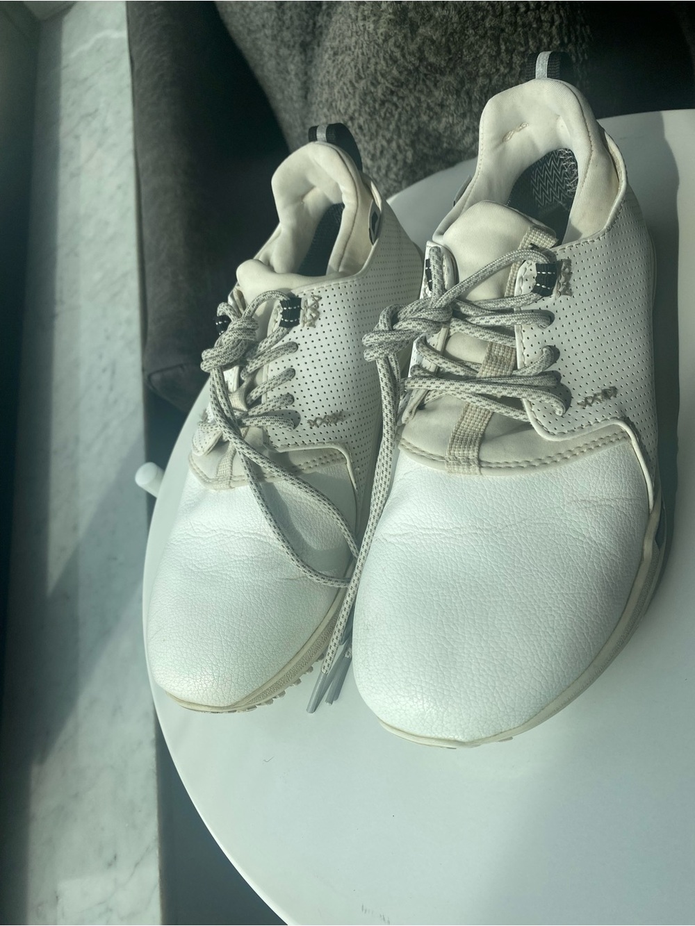 True linkswear Men's White Golf shoes Sz 7.5 Spikeless